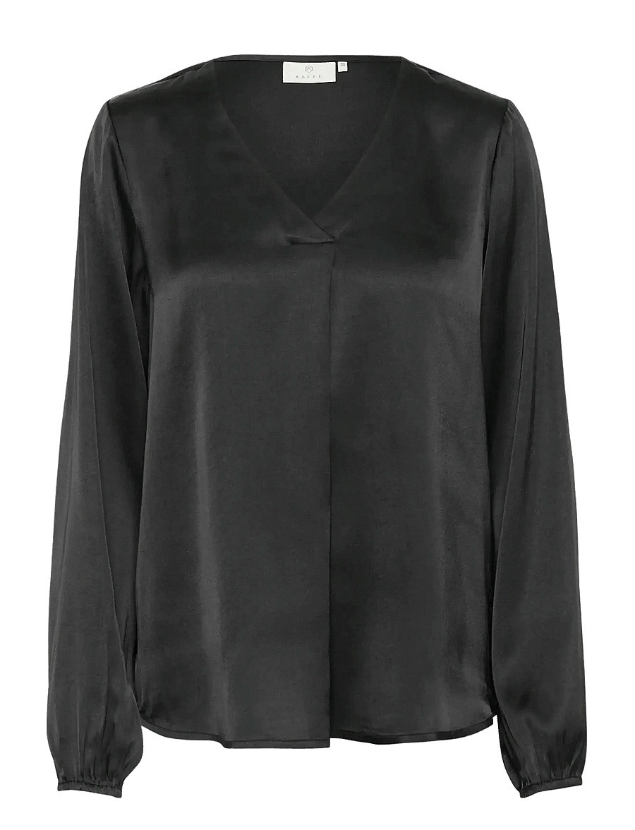 Kaffe - KAlana Blouse - langærmede bluser - black deep - 1