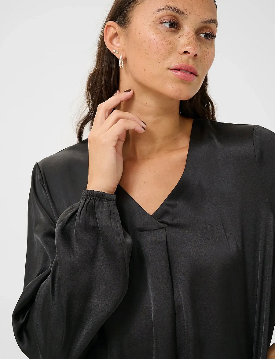 Kaffe - KAlana Blouse - langærmede bluser - black deep - 5
