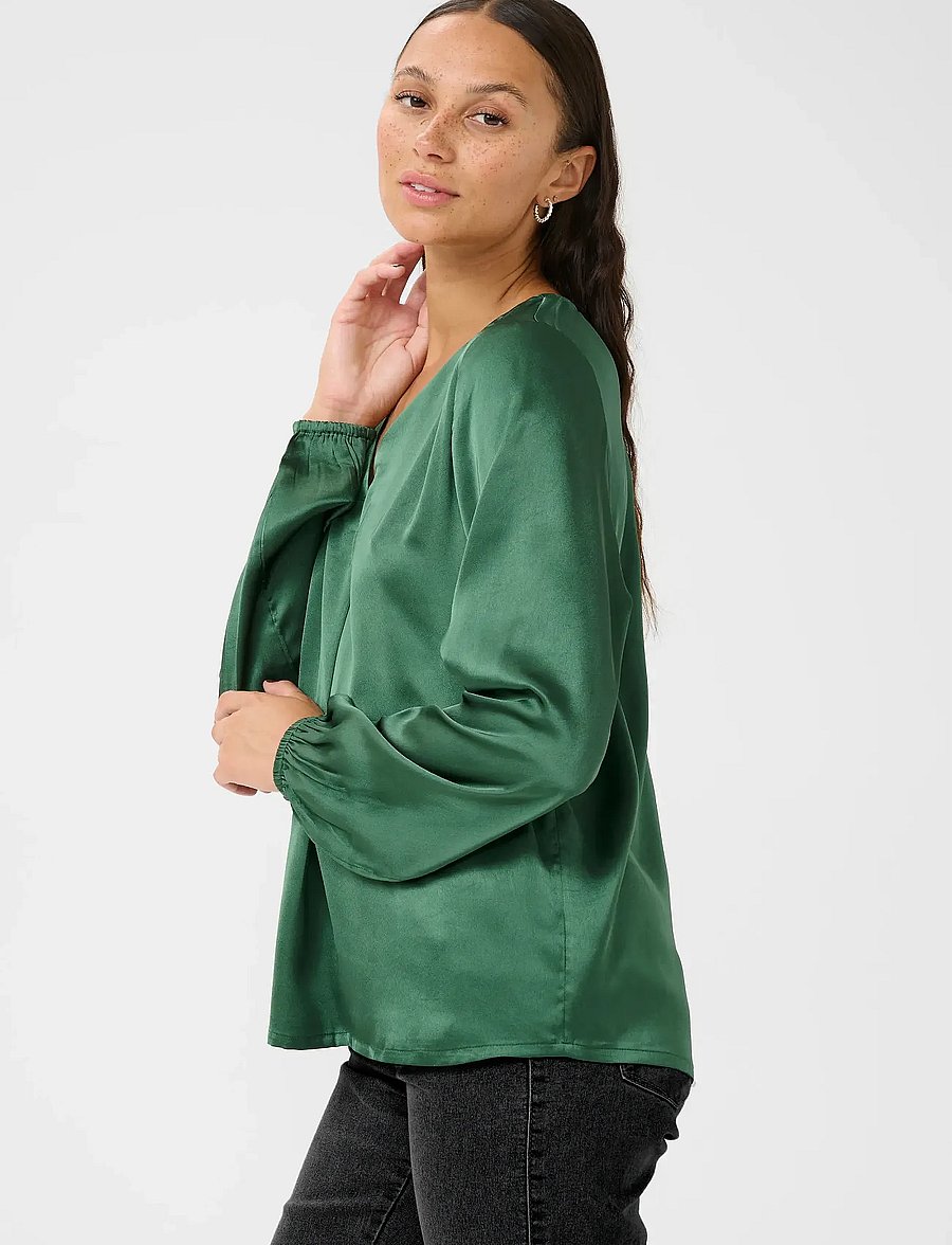Kaffe - KAlana Blouse - langärmelige blusen - garden topiary - 0
