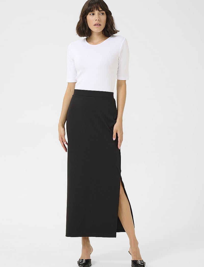 Kaffe - KAjenny Long Skirt - maxi röcke - black deep - 3