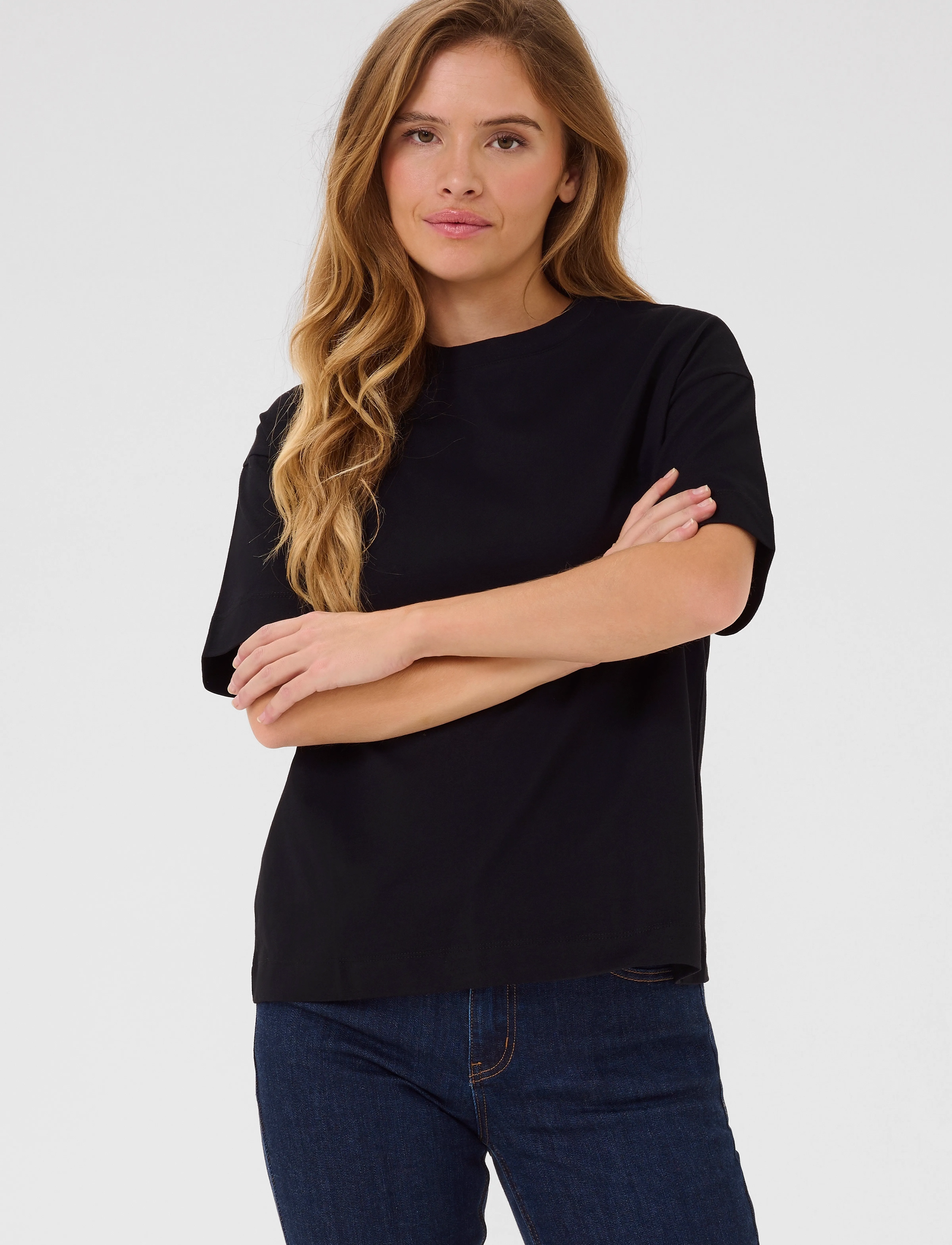 Kaffe - KAtomina T-Shirt - t-shirts - black deep - 0