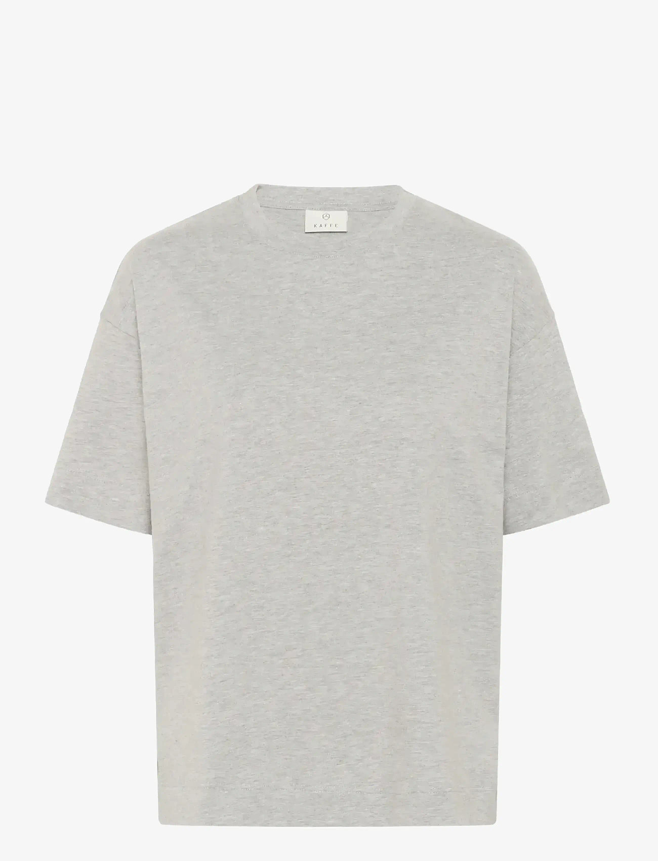 Kaffe - KAtomina T-Shirt - t-shirts - grey melange - 1