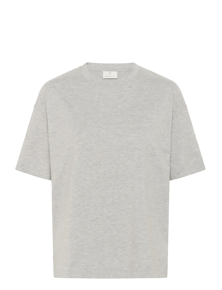 Kaffe - KAtomina T-Shirt - t-shirts - grey melange - 1