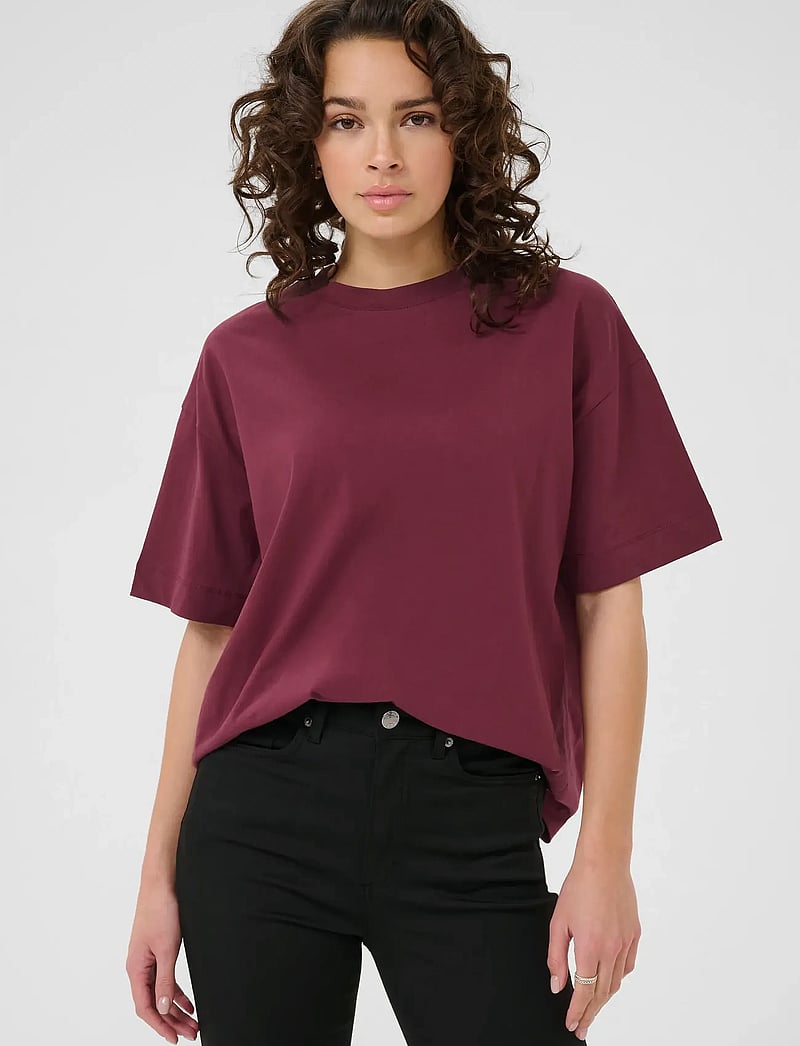 Kaffe - KAtomina T-Shirt - t-shirts - windsor wine - 0