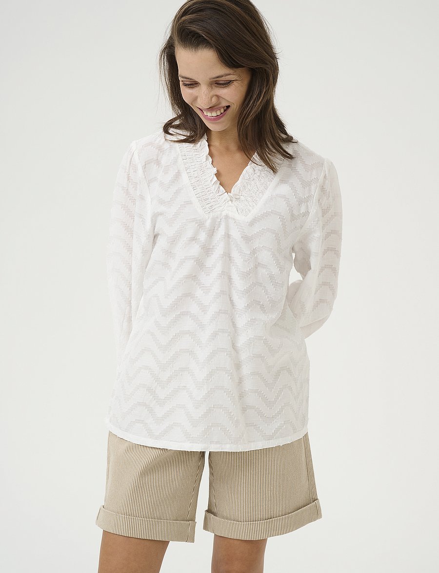 Kaffe - KAvictoria Blouse - blouses met lange mouwen - chalk - 0