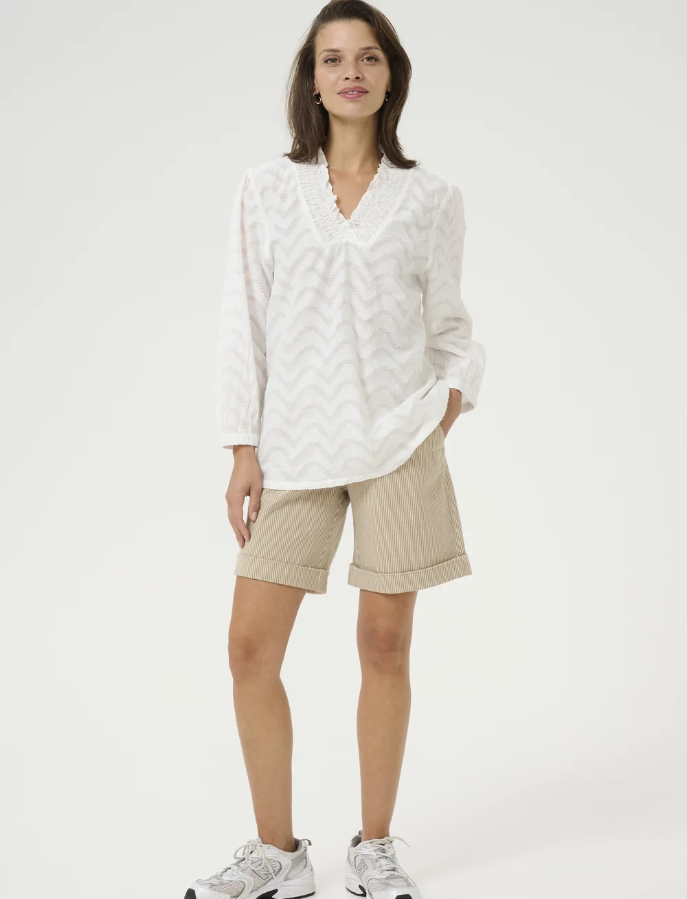 Kaffe - KAvictoria Blouse - langærmede bluser - chalk - 3