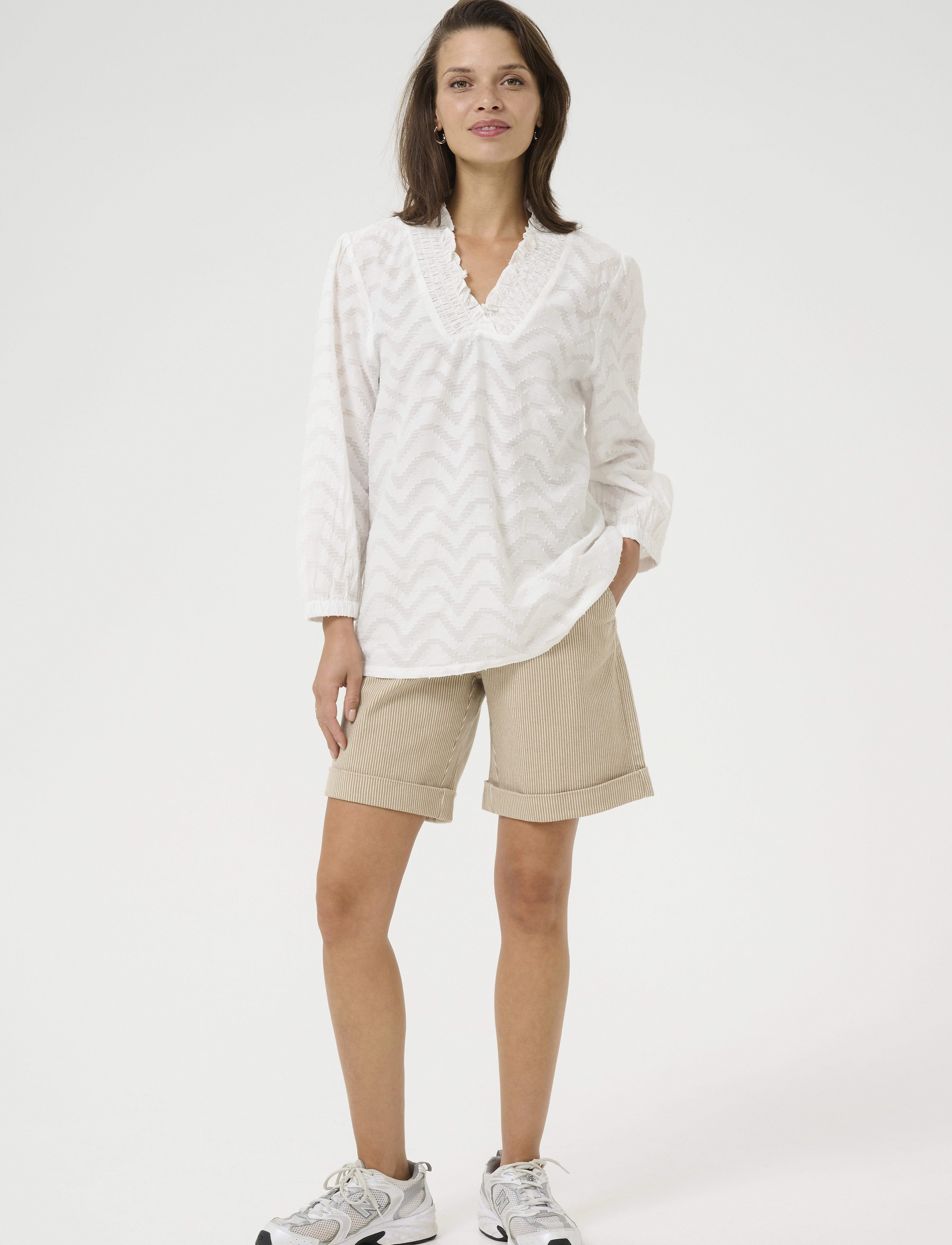 Kaffe - KAvictoria Blouse - long-sleeved blouses - chalk - 3
