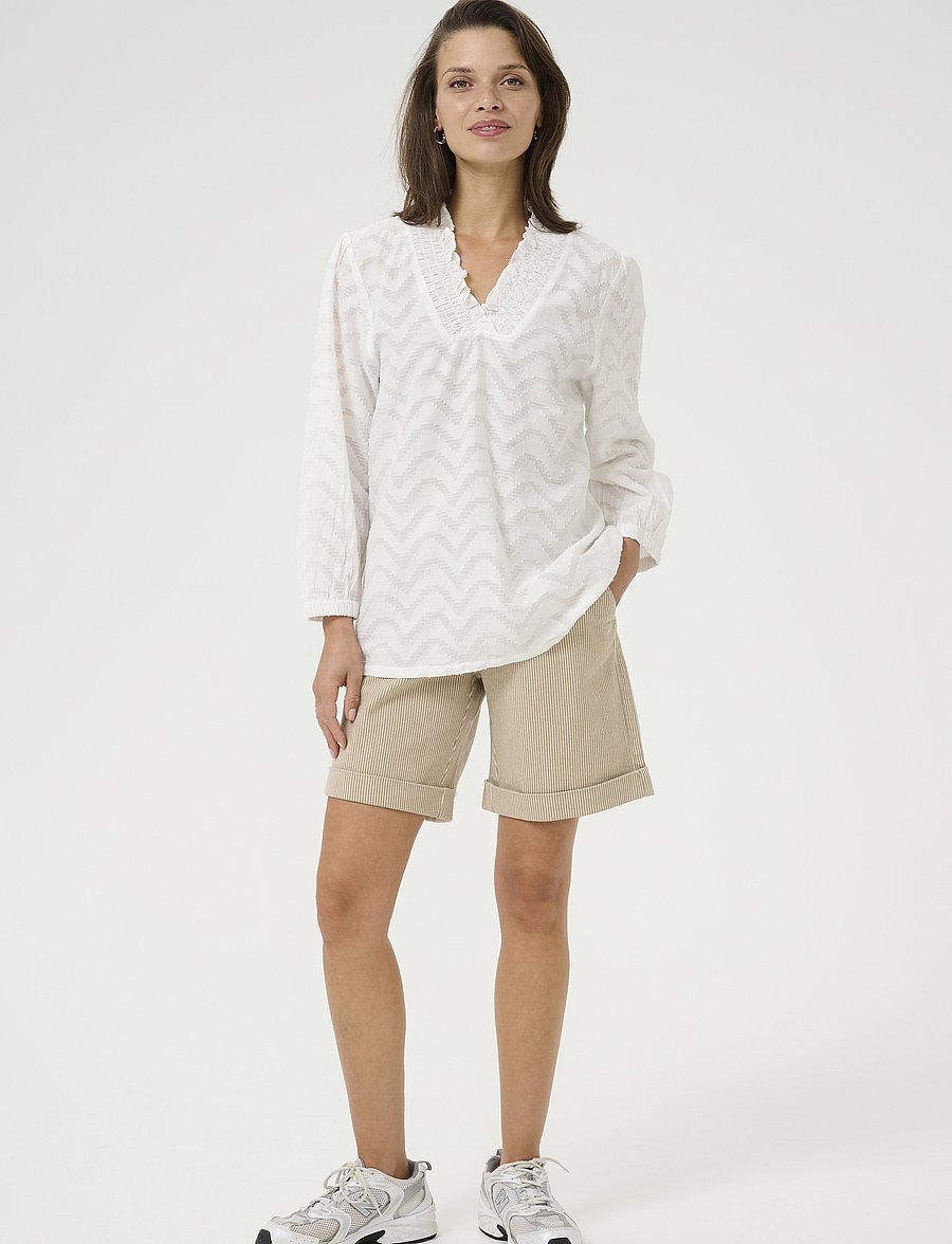 Kaffe - KAvictoria Blouse - blouses met lange mouwen - chalk - 3