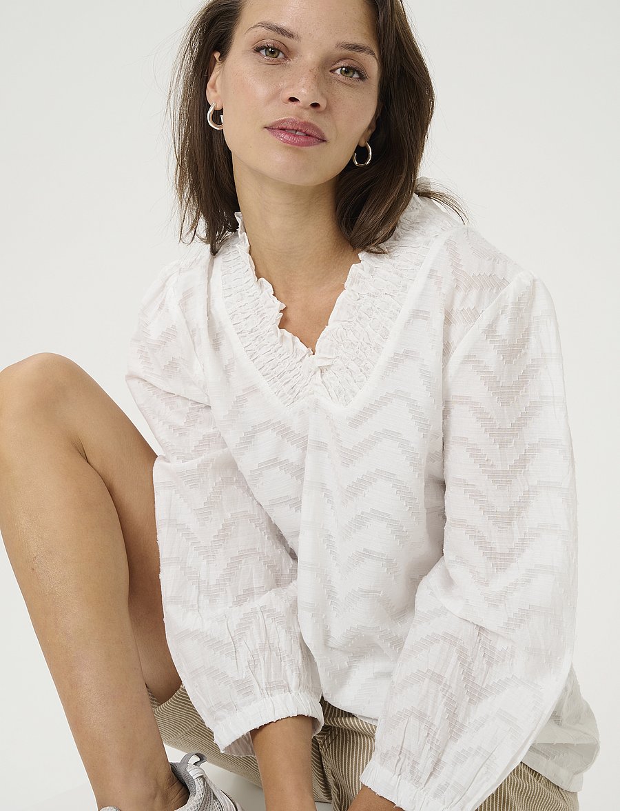 Kaffe - KAvictoria Blouse - blouses met lange mouwen - chalk - 5