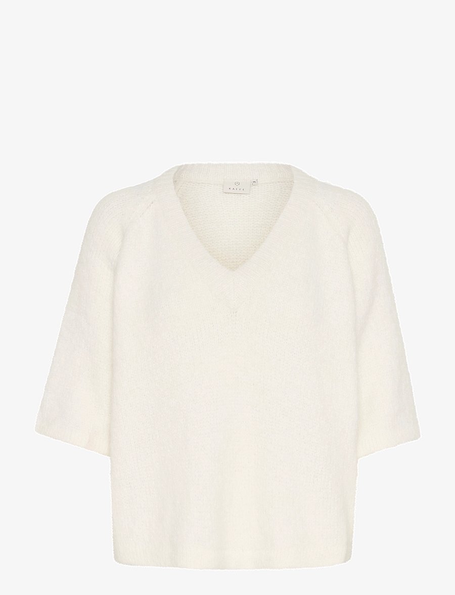 Kaffe - KAemilie V-neck Pullover - pullover - chalk - 1