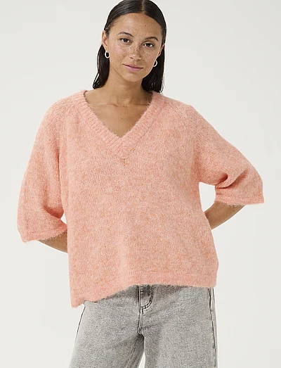 KAemilie V-neck Pullover | Peach Nectar KAemilie V-neck Pullover | Peach Nectar