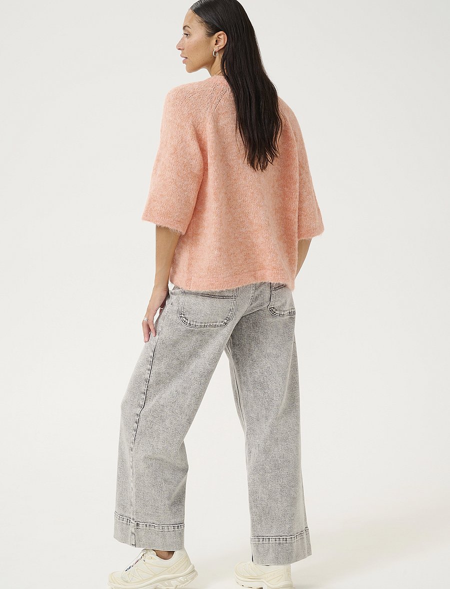 Kaffe - KAemilie V-neck Pullover - pullover - peach nectar - 4