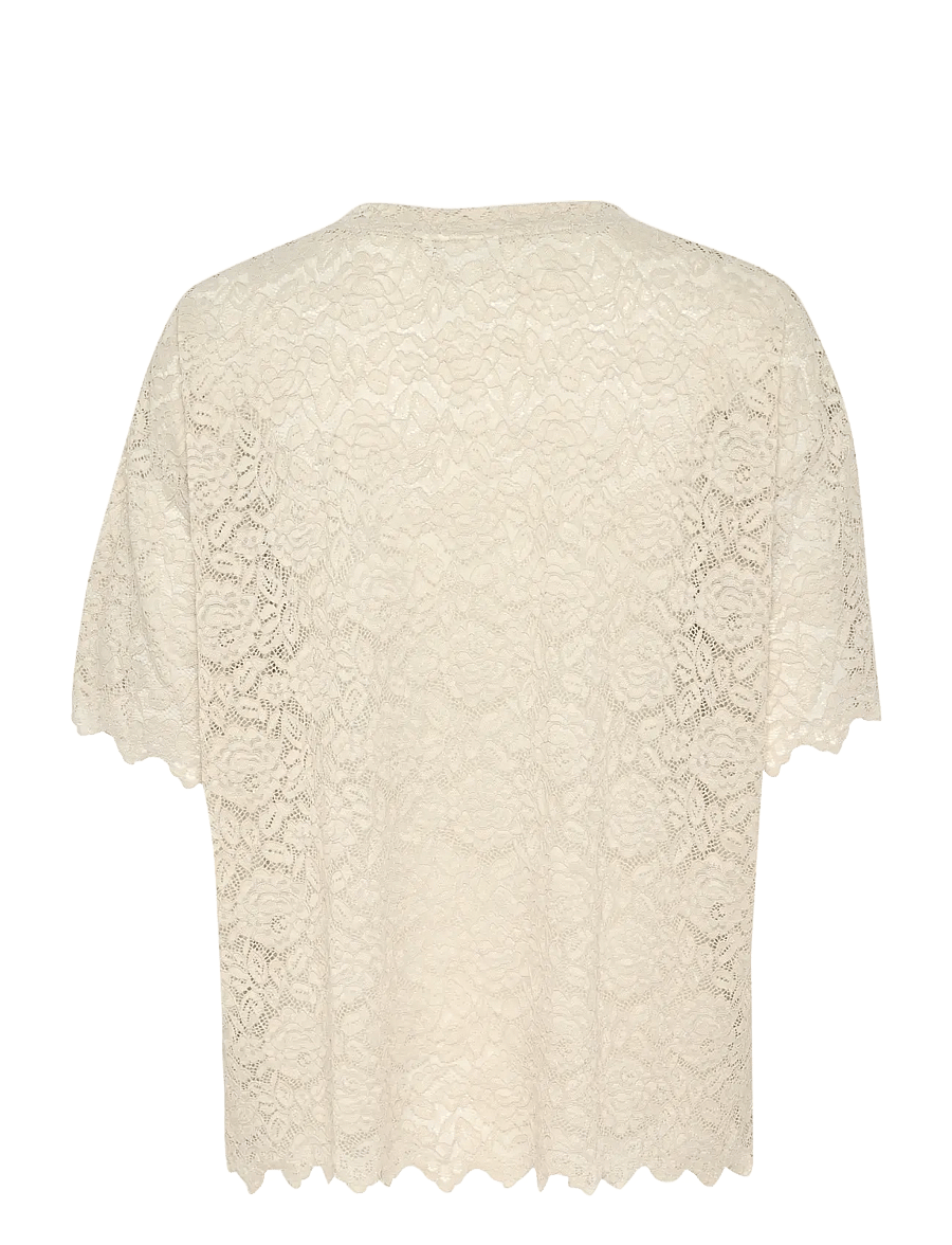 Kaffe - KAjaiden Lace T-Shirt - moonstruck - 2