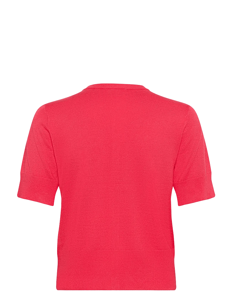 Kaffe - KAlizza Short Sleeve Cardigan - cardigans - raspberry - 2