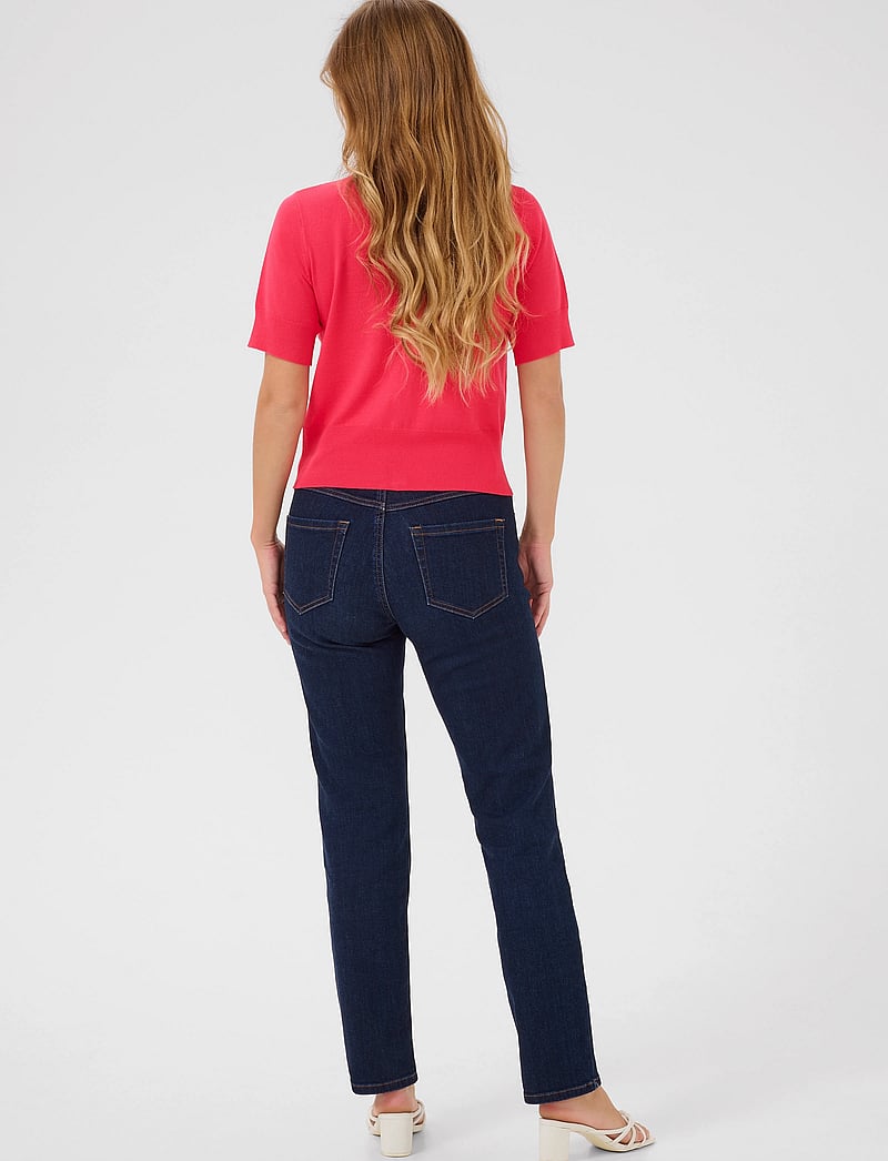 Kaffe - KAlizza Short Sleeve Cardigan - cardigans - raspberry - 4