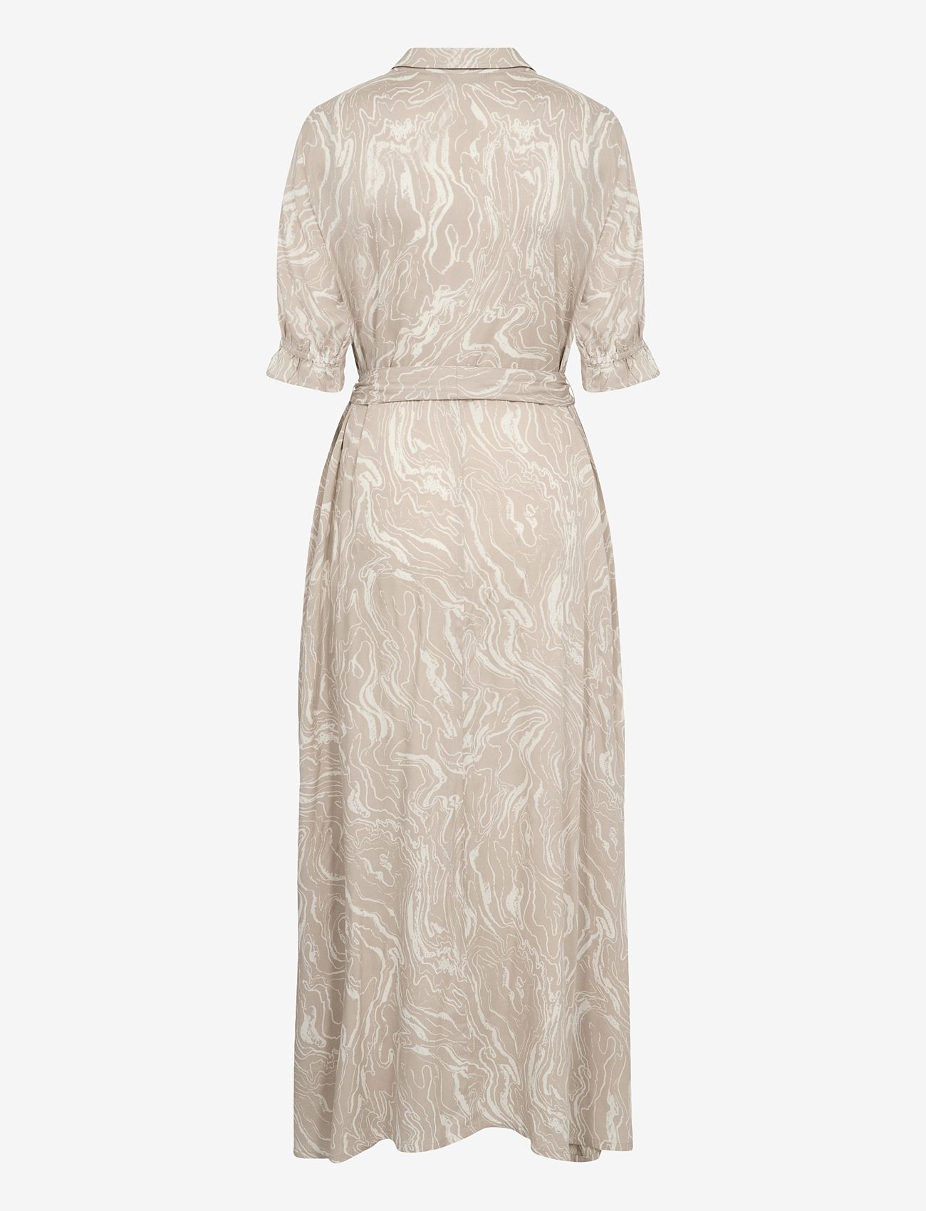 Kaffe - KAmira Plain Weave Dress Printed - hemdkleider - feather gray,chalk print - 2