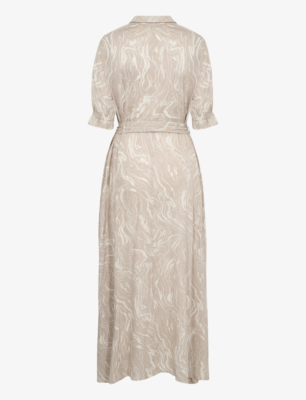 Kaffe - KAmira Plain Weave Dress Printed - feather gray,chalk print - 2