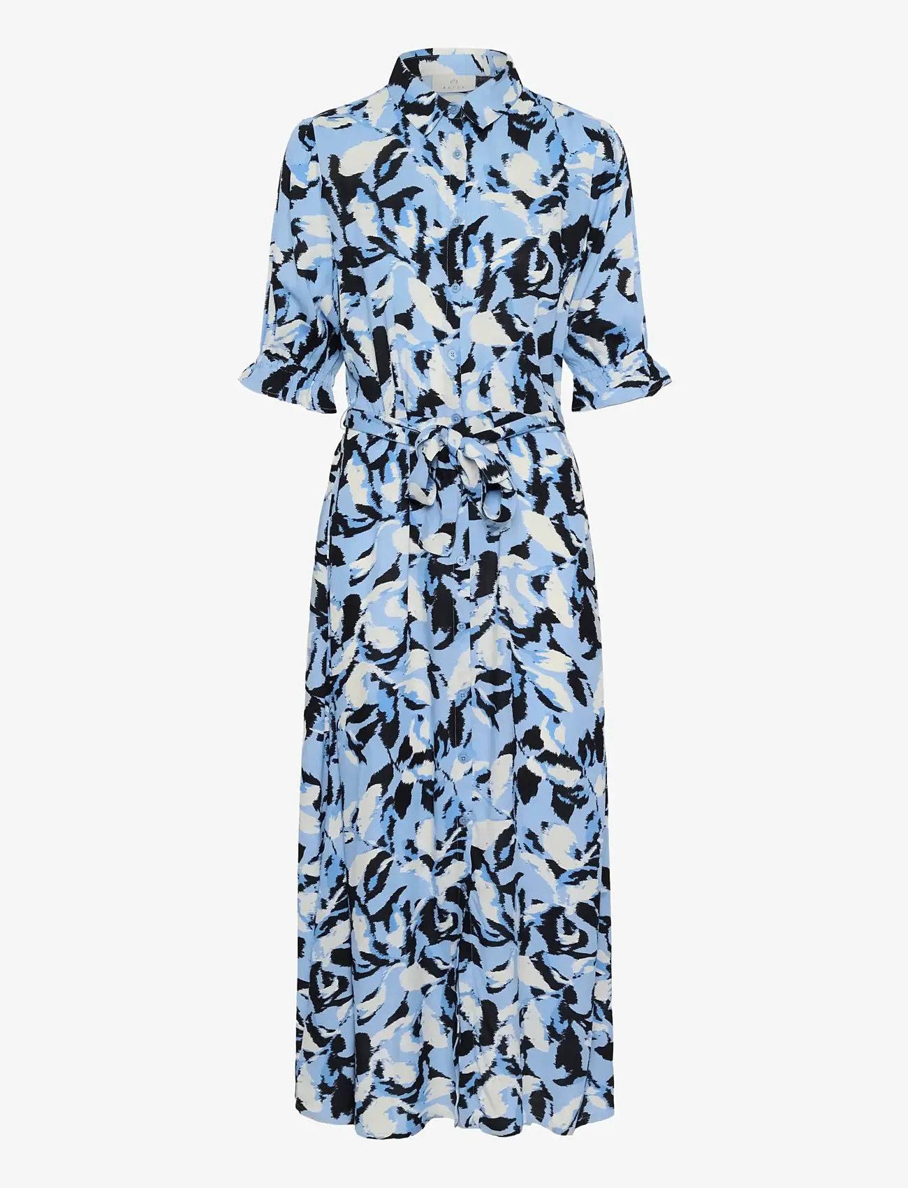 Kaffe - KAmira Plain Weave Dress Printed - blue flower print - 1