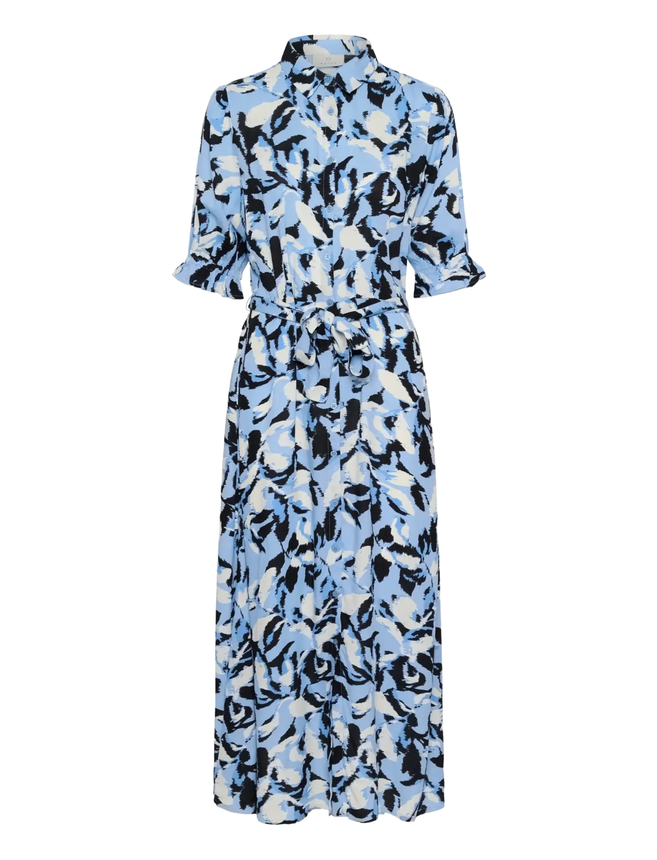 Kaffe - KAmira Plain Weave Dress Printed - blue flower print - 1