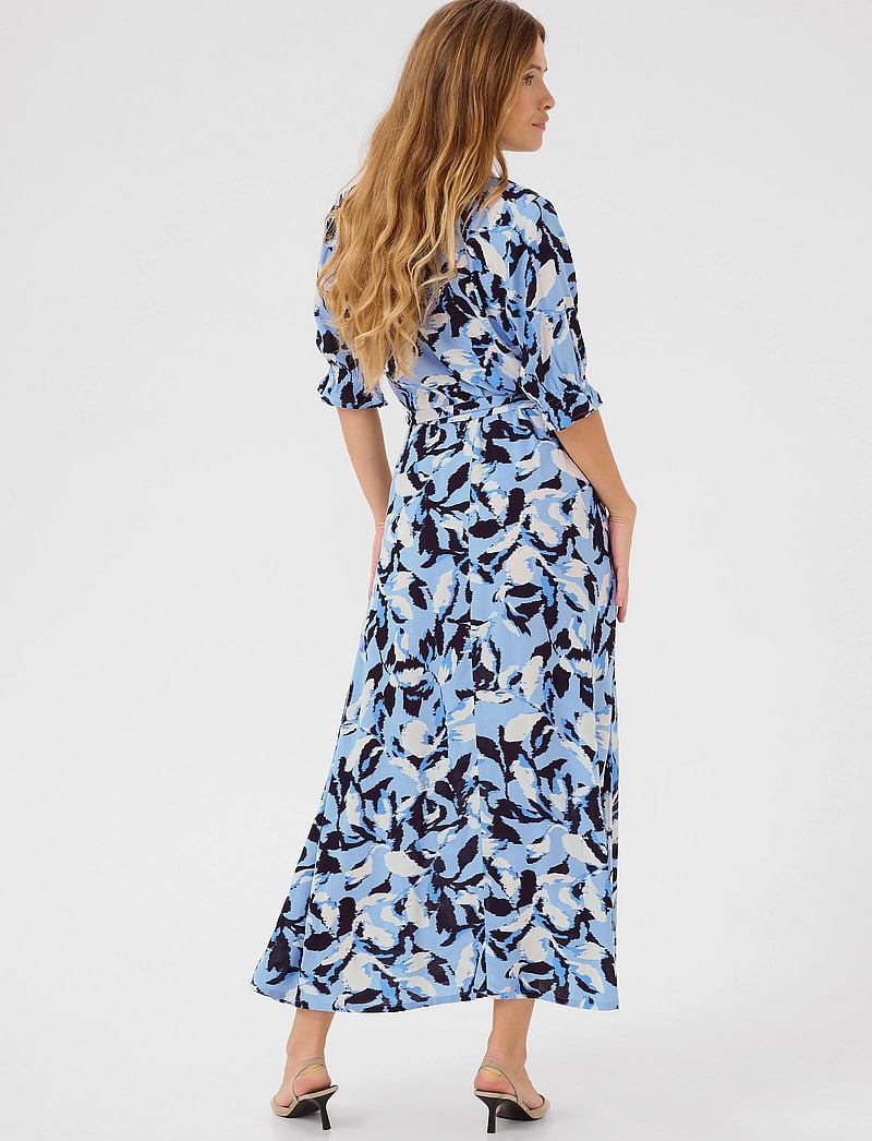 Kaffe - KAmira Plain Weave Dress Printed - blue flower print - 3