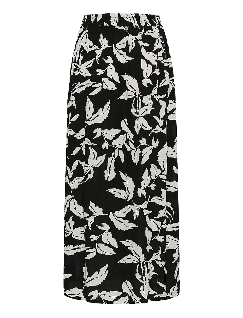 Kaffe - KAedita Amber Skirt - maxi röcke - black chalk leaves - 2