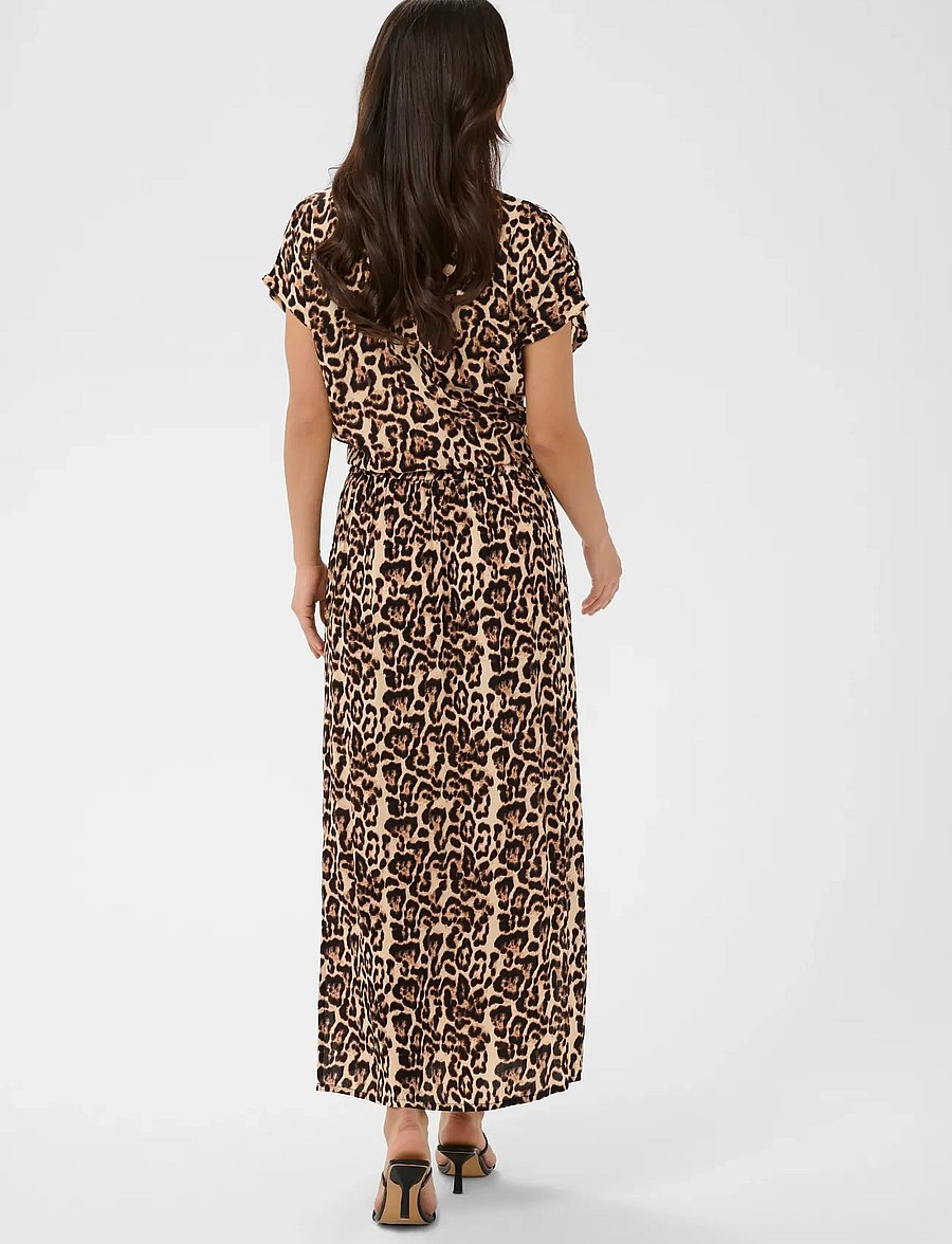 Kaffe - KAedita Amber Skirt - maxi röcke - naturel leopard print - 4