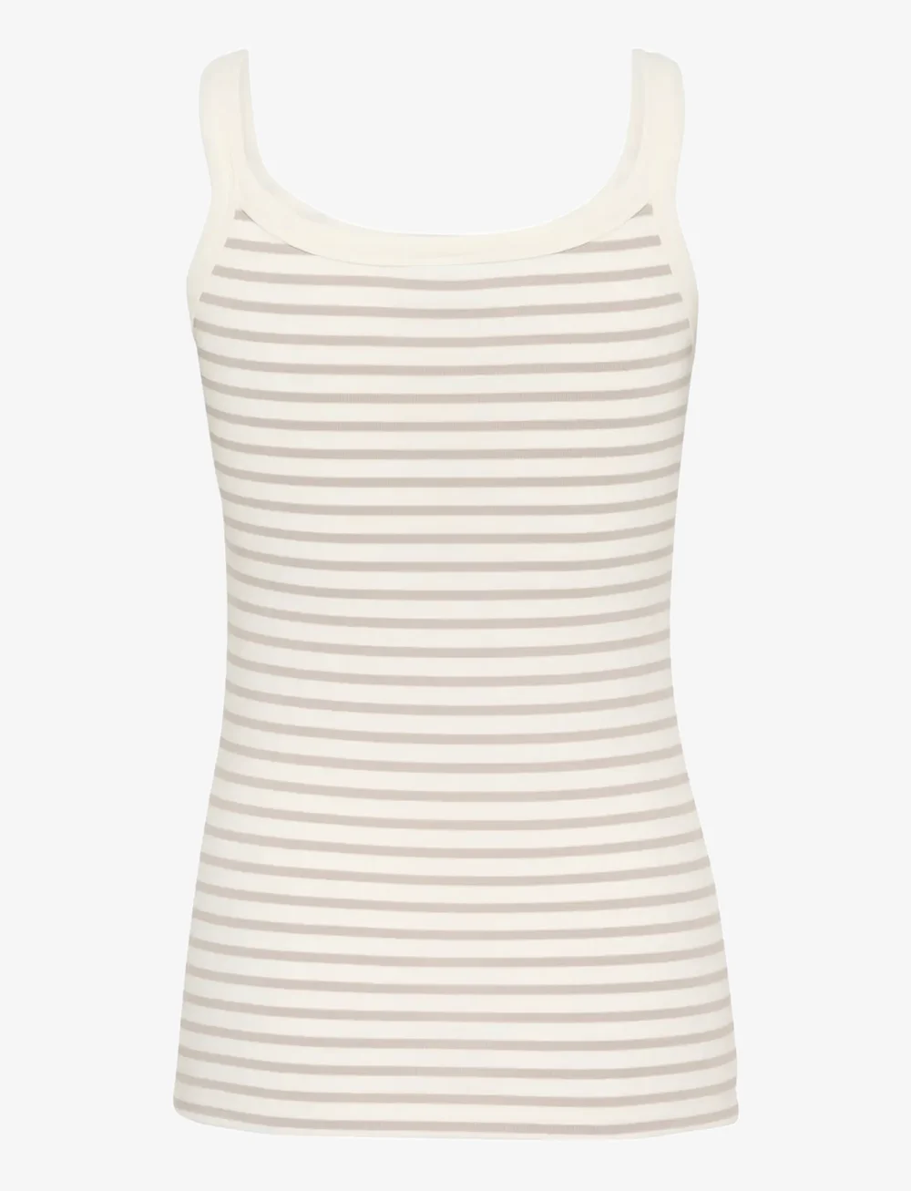 Kaffe - KAliddy Tank Top - Ärmellose tops - chalk/feather gray stripe - 2