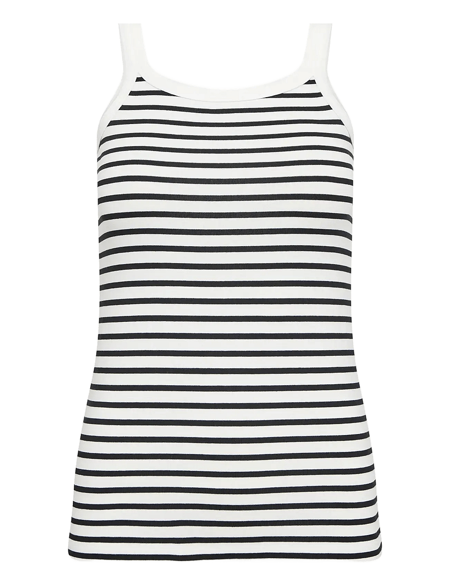 Kaffe - KAliddy Tank Top - Ärmellose tops - chalk/black stripe - 1