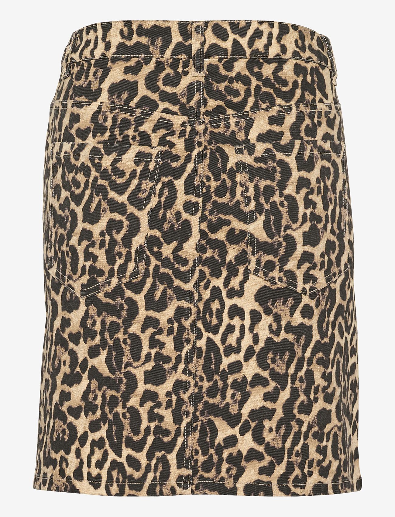 Kaffe - KAleonora Denim Skirt - jeanskjolar - naturel leopard print - 2