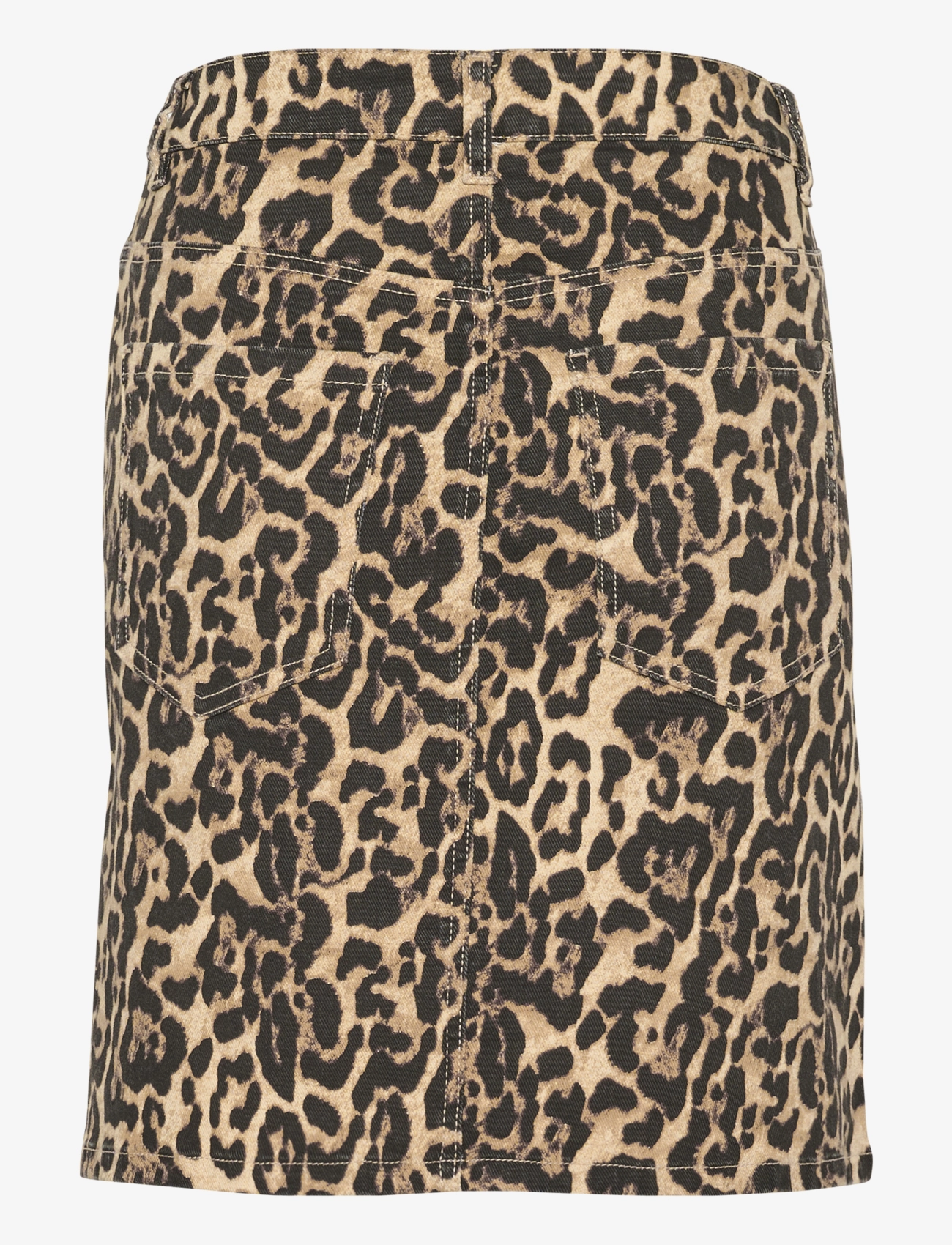 Kaffe - KAleonora Denim Skirt - teksaseelikud - naturel leopard print - 2