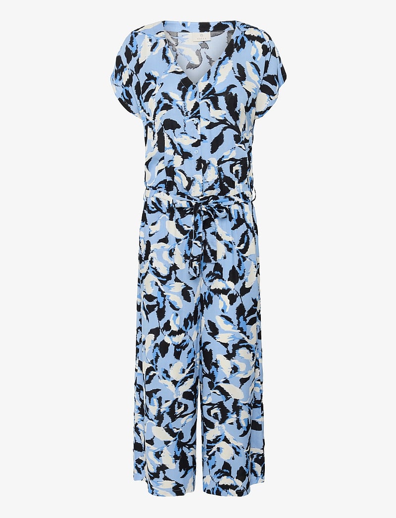 Kaffe - KAmira Plain Weave Jumpsuit Printed - pükskostüümid - blue flower print - 1