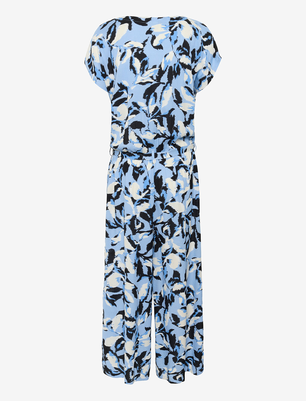 Kaffe - KAmira Plain Weave Jumpsuit Printed - pükskostüümid - blue flower print - 2