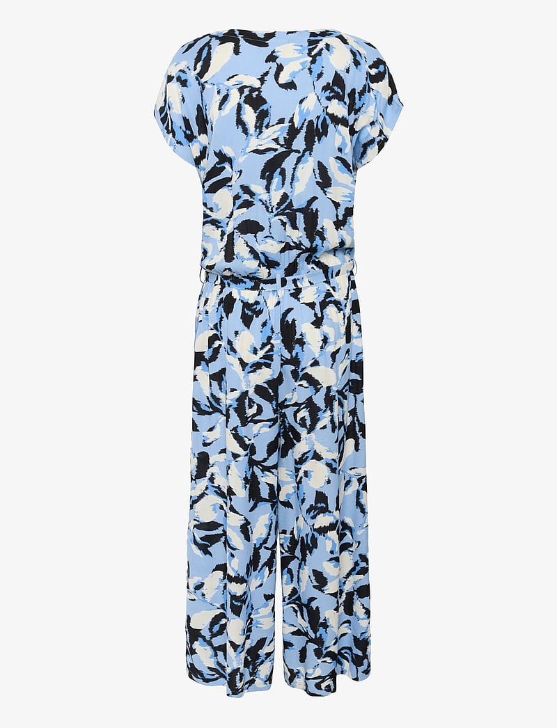 Kaffe - KAmira Plain Weave Jumpsuit Printed - pükskostüümid - blue flower print - 2