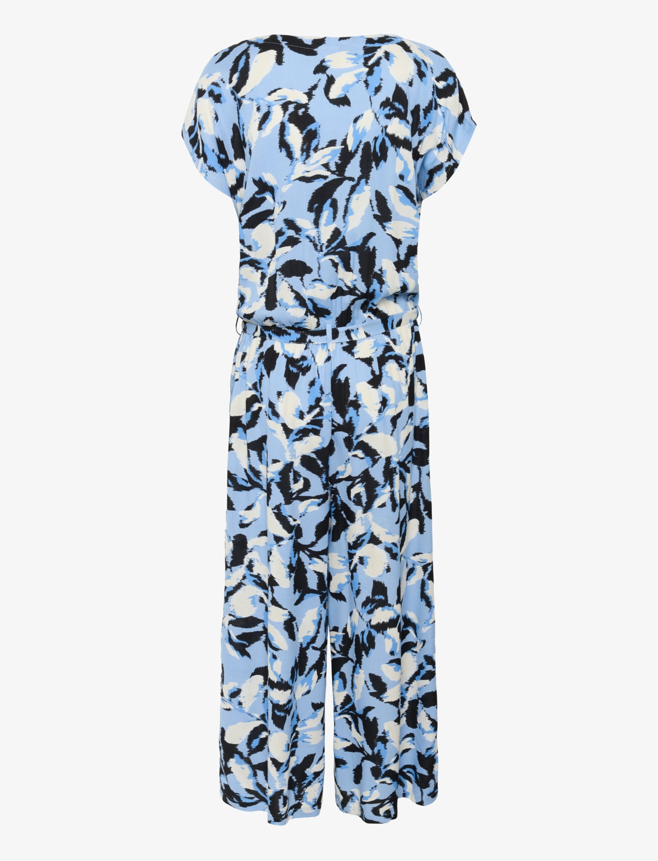 Kaffe - KAmira Plain Weave Jumpsuit Printed - kombinezonai - blue flower print - 2