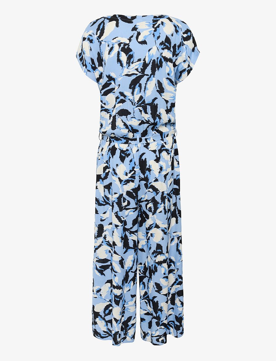 Kaffe - KAmira Plain Weave Jumpsuit Printed - jumpsuits - blue flower print - 2