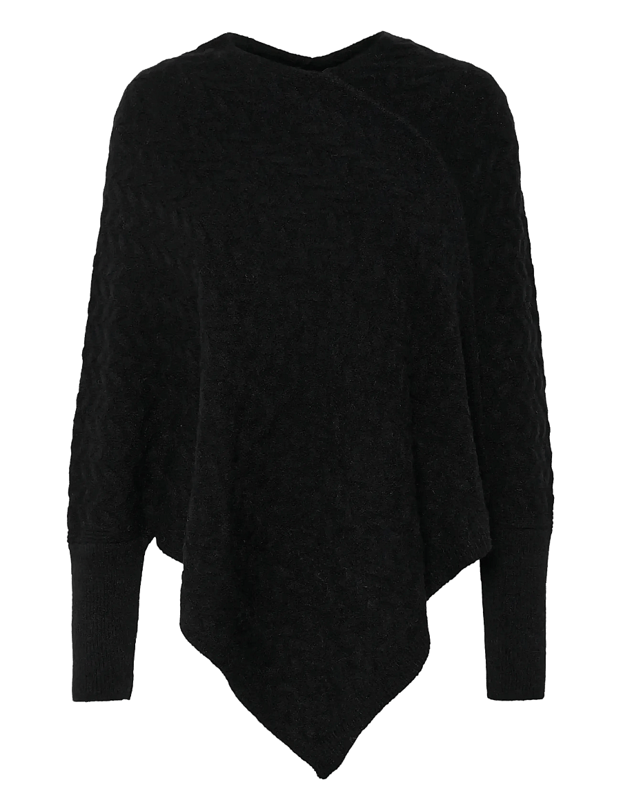 Kaffe - KAvinnie Poncho - ponchoer & kapper - black deep - 1