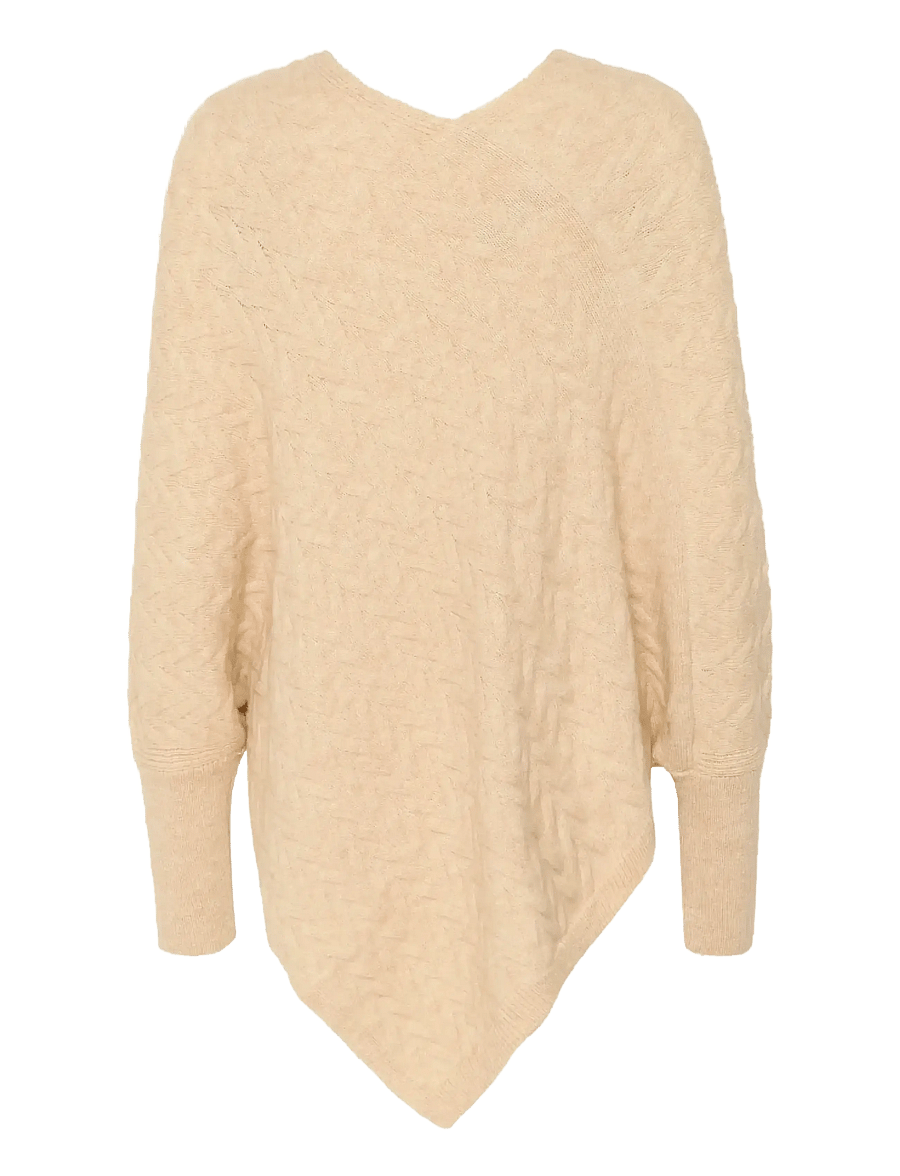 Kaffe - KAvinnie Poncho - ponchoer & kapper - sand dollar melange - 2