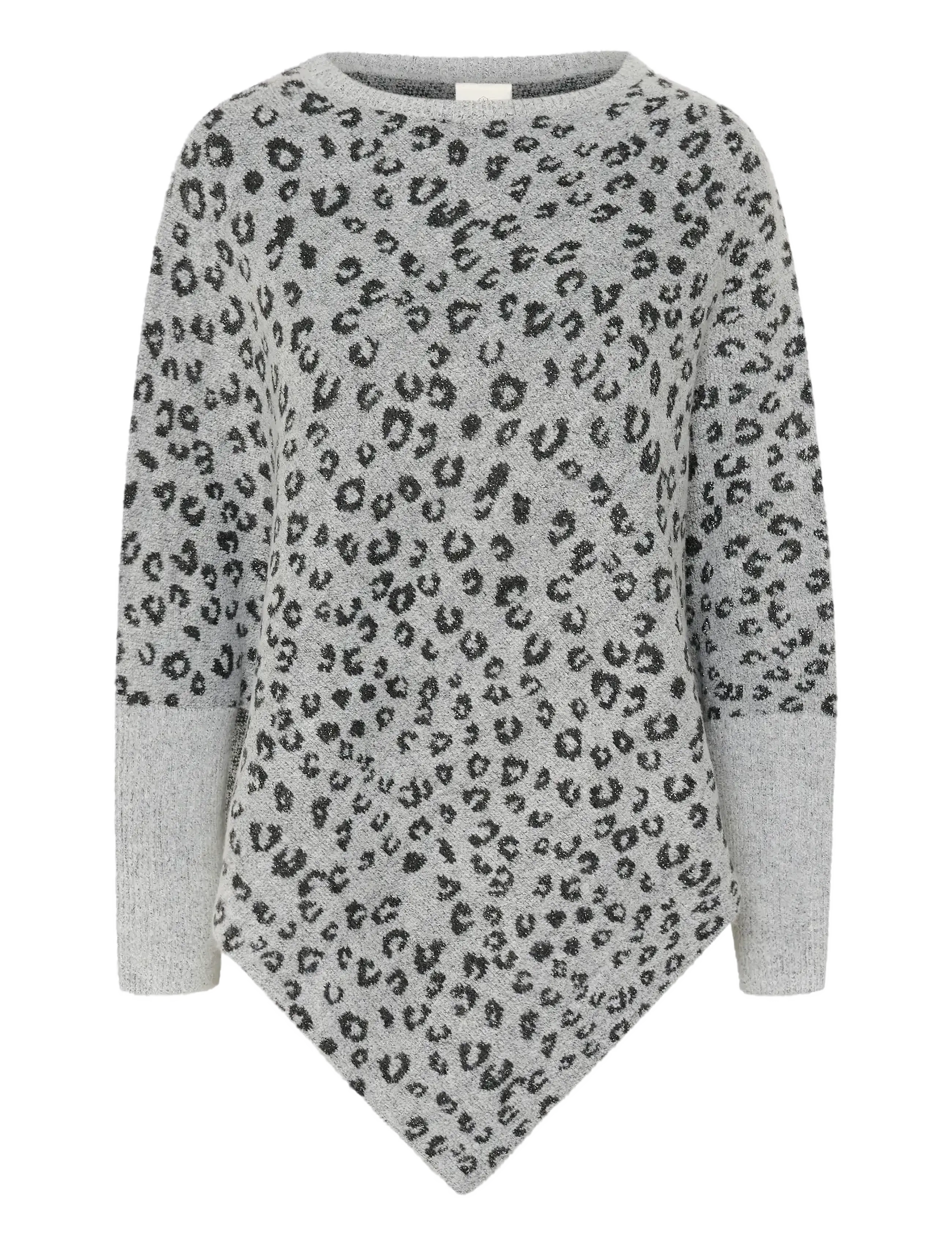 Kaffe KAmolly Poncho - Tøj - GREY MELANGE / grey