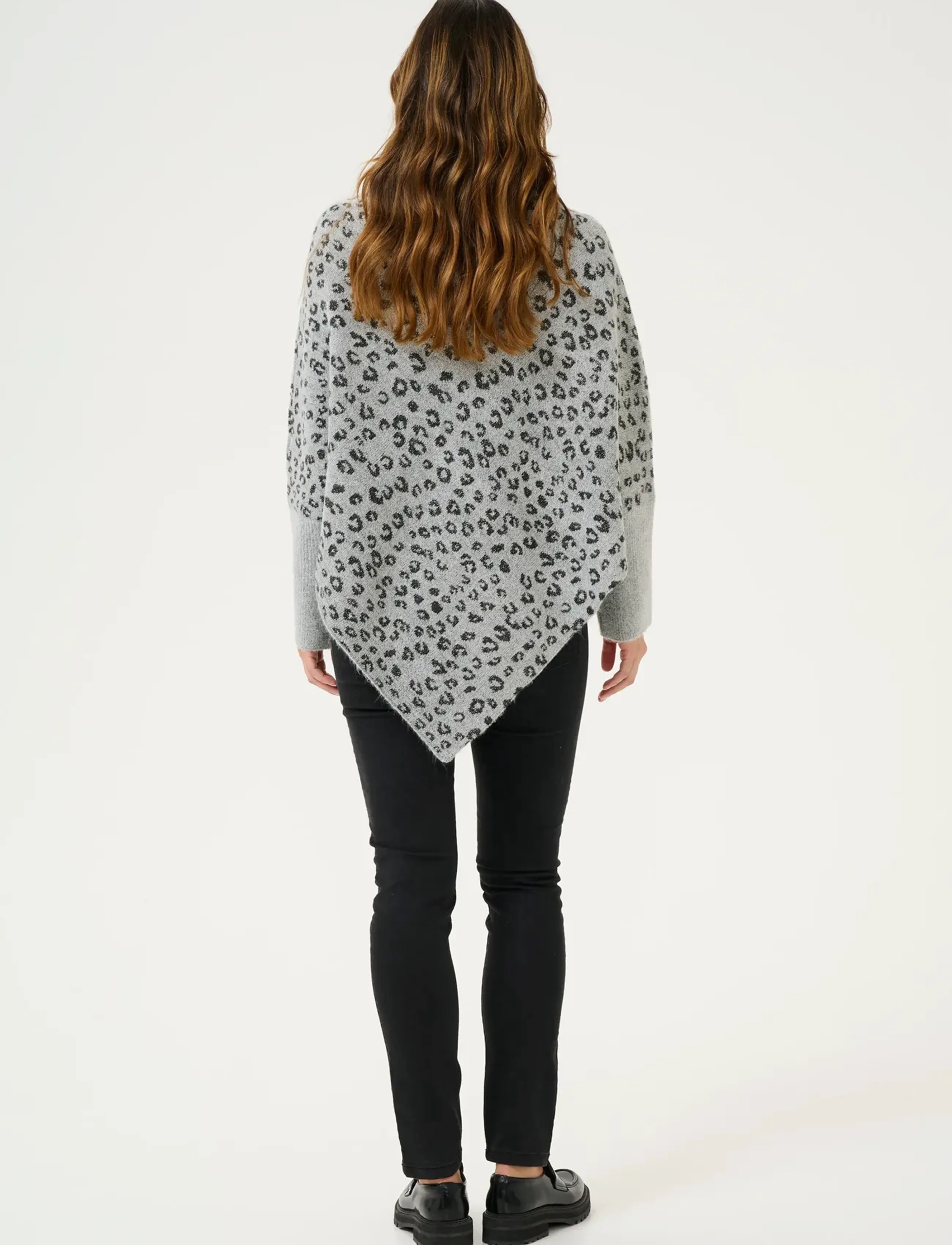 Kaffe - KAmolly Poncho - ponchoer & kapper - grey melange - 4