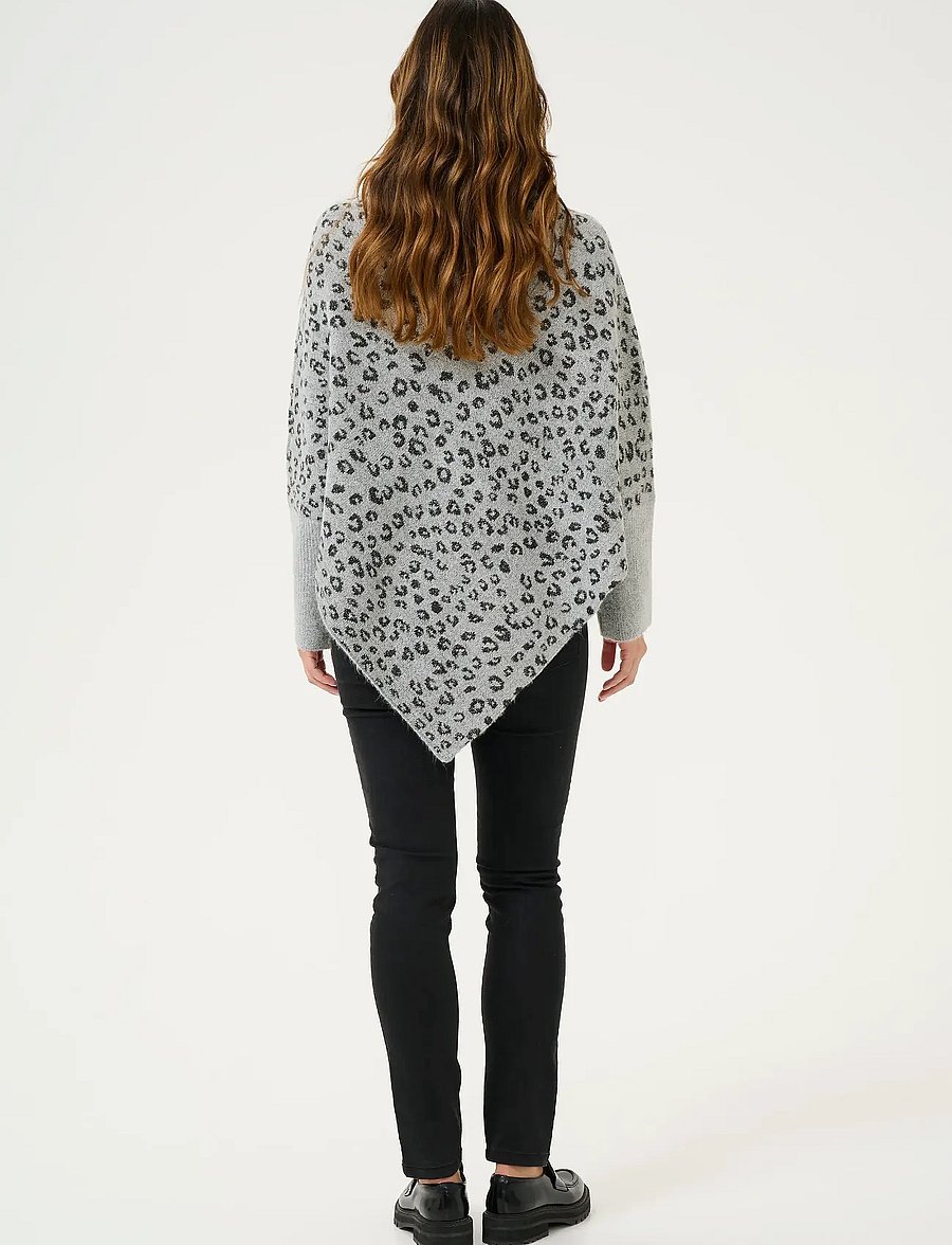 Kaffe - KAmolly Poncho - ponchoer & kapper - grey melange - 4