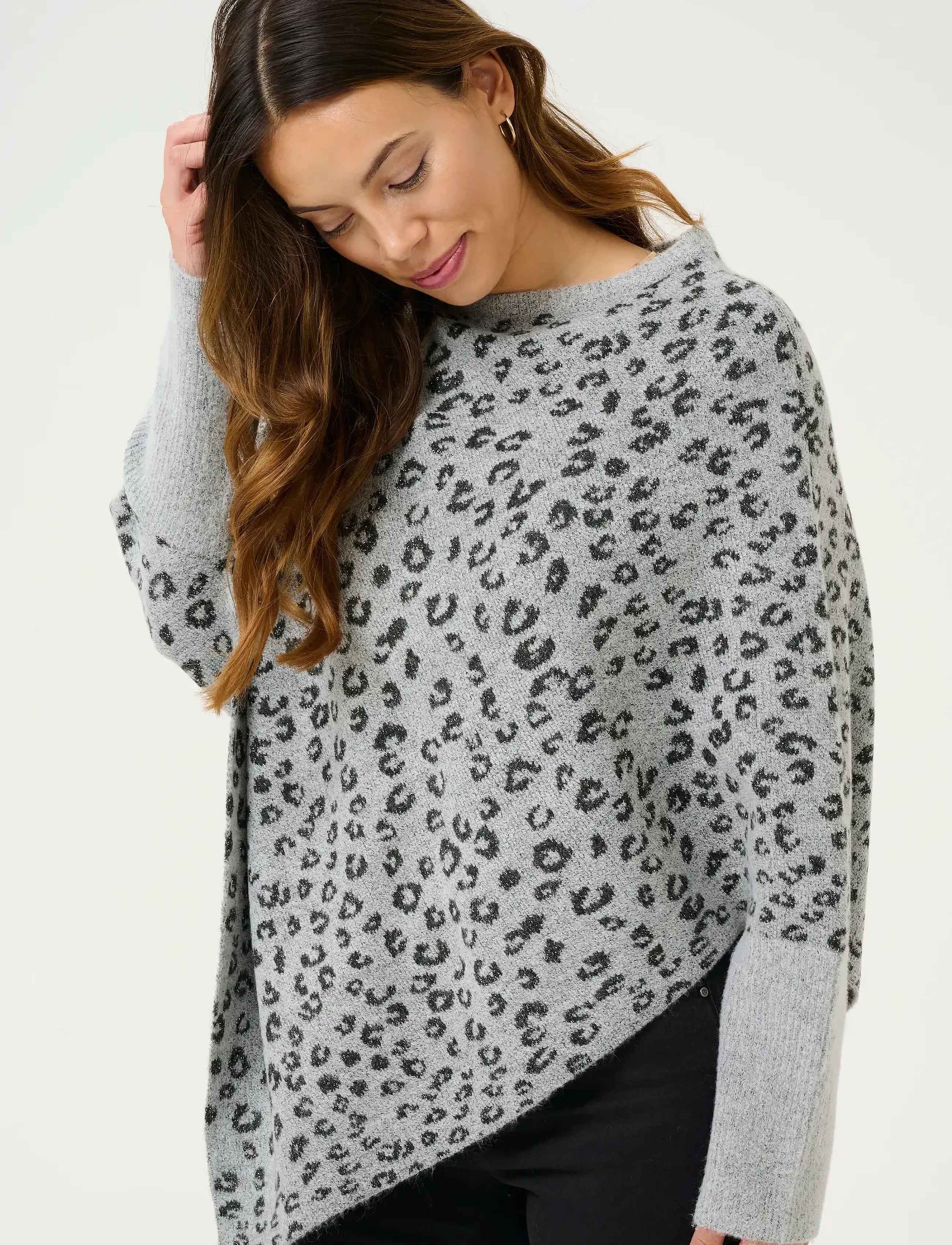 Kaffe - KAmolly Poncho - ponchoer & kapper - grey melange - 5
