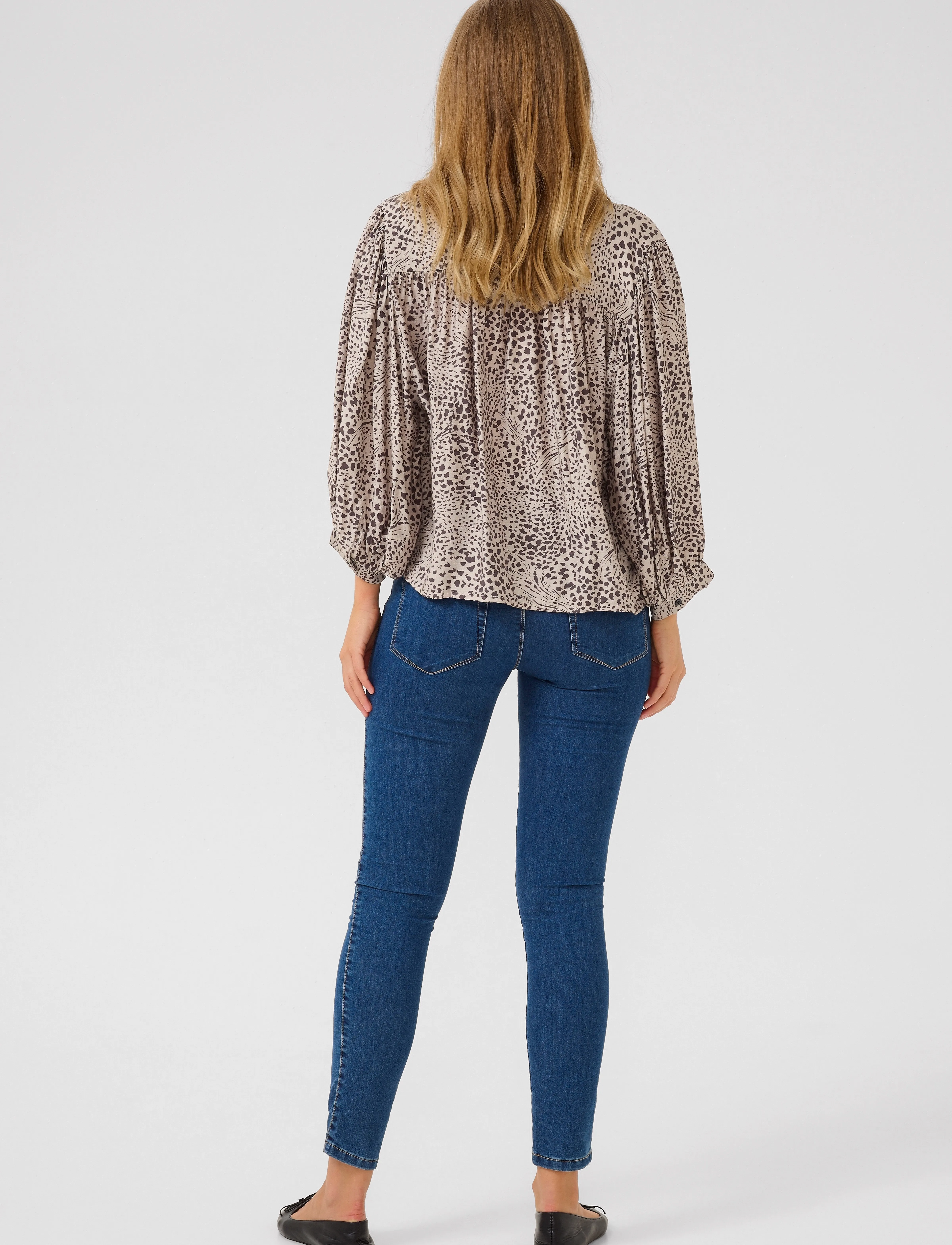 Kaffe - KAdebra Blouse - långärmade blusar - abstract leopard - 4