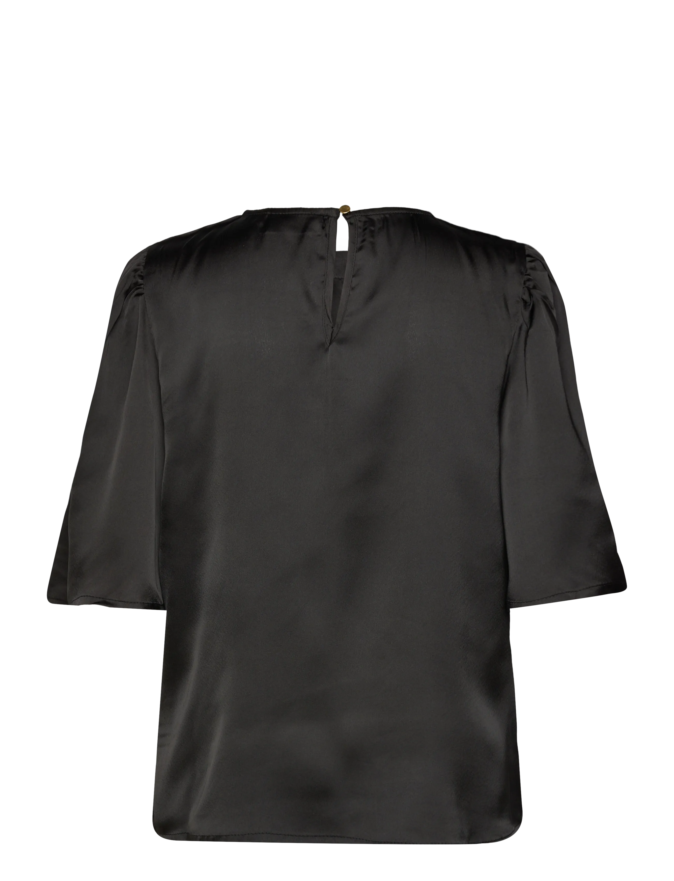 Kaffe - KAlinda Flared Blouse - blouses korte mouwen - black deep - 1
