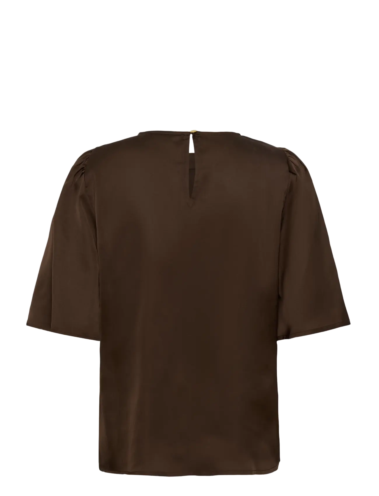 Kaffe - KAlinda Flared Blouse - kurzärmelige blusen - coffee bean - 1