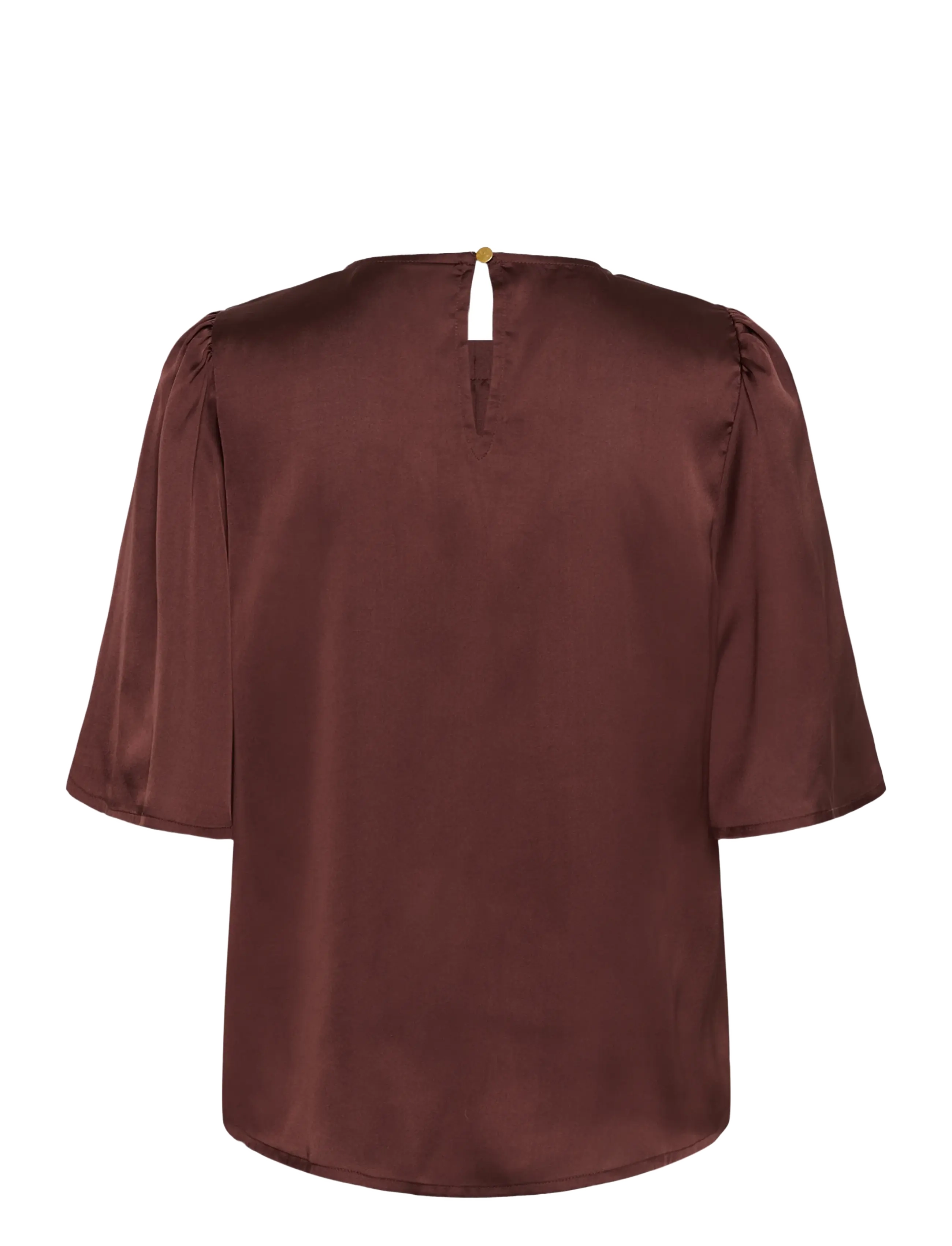 Kaffe - KAlinda Flared Blouse - kurzärmelige blusen - fudge - 1