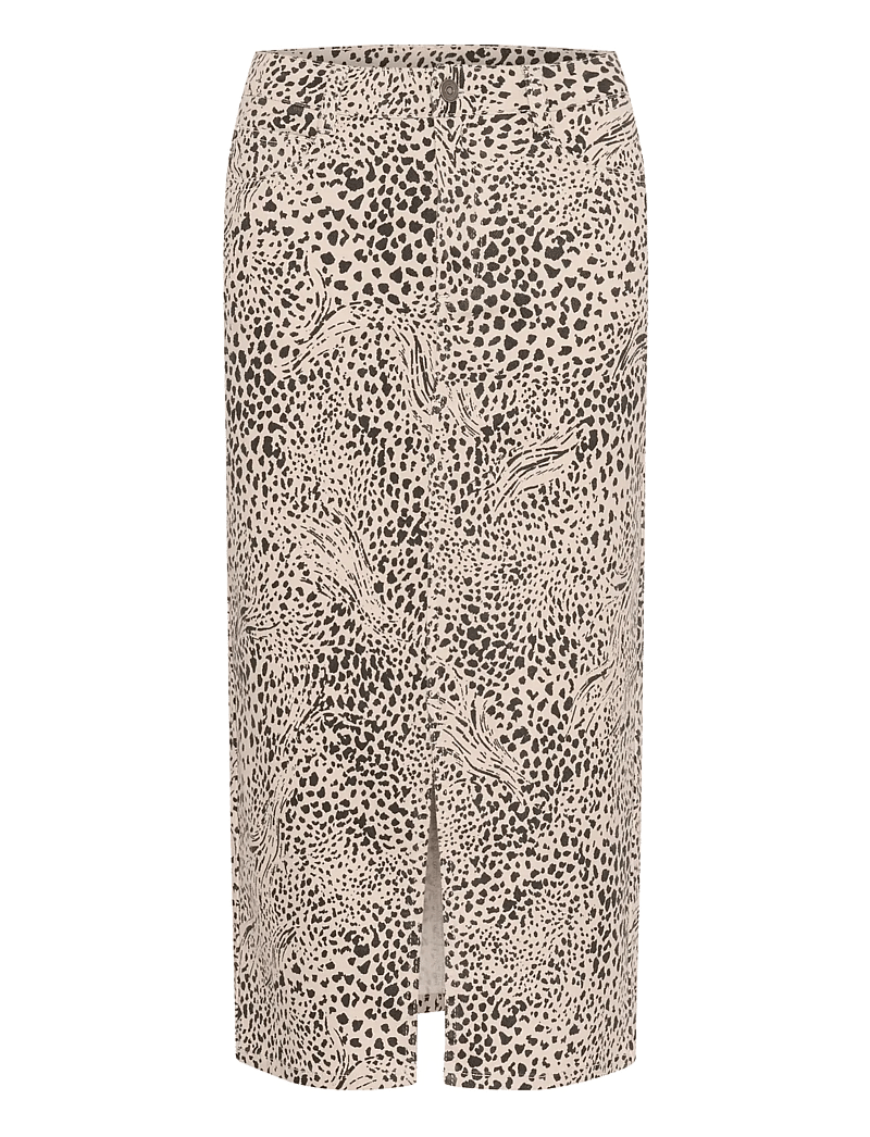 Kaffe - KAlisa Skirt - midi nederdele - abstract leopard - 1