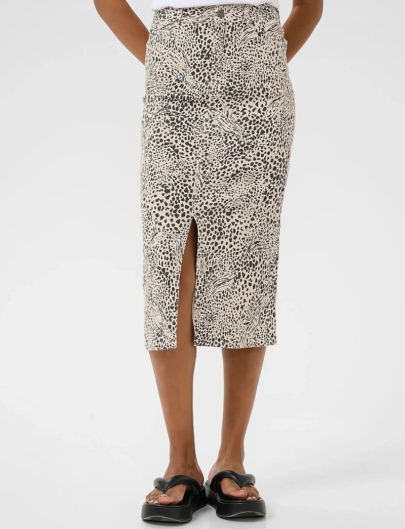 Kaffe - KAlisa Skirt - midi-röcke - abstract leopard - 0