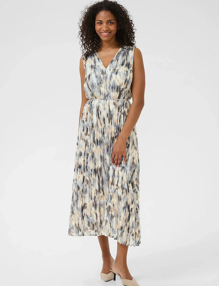 Kaffe - KAvicki Dress - sommerkleider - grey graphic blur print - 0