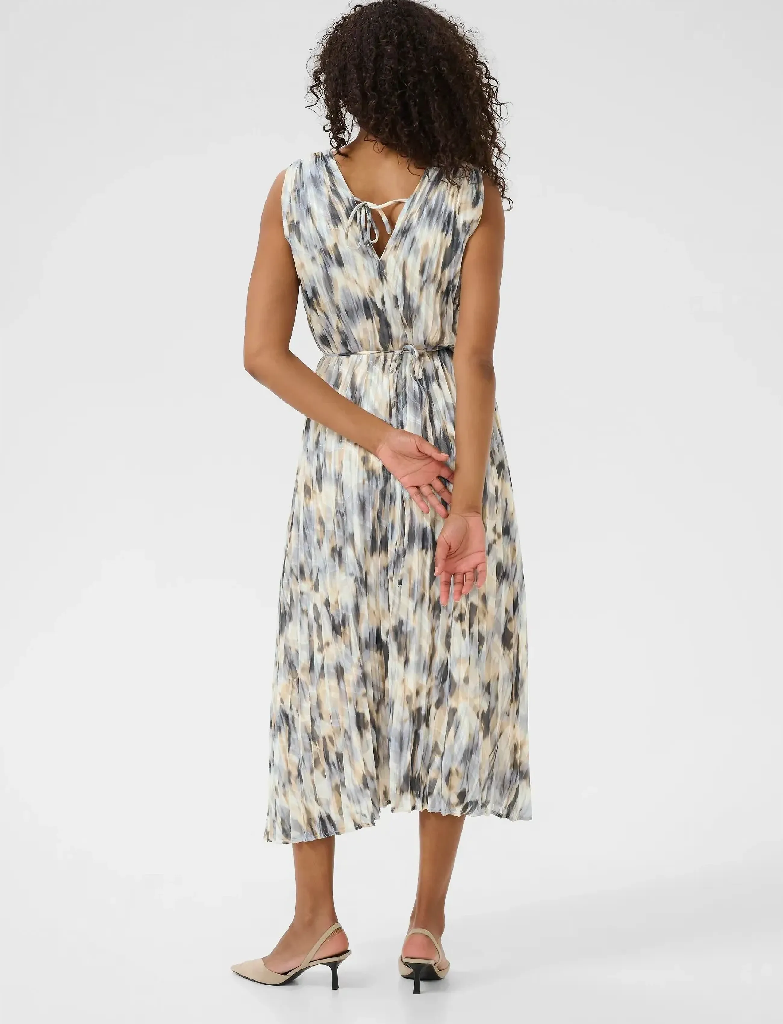 Kaffe - KAvicki Dress - sommerkjoler - grey graphic blur print - 3