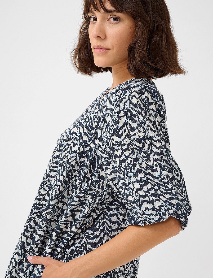 Kaffe - KAruffalo Dress - sommerkleider - blue / white graphic print - 4